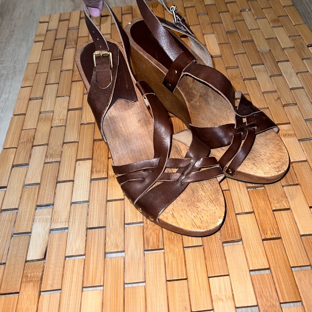 Michael Michael Kors wooden wedges